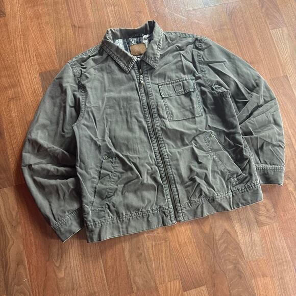 Y2K Olive Cherokee Zip Up Jacket - Picture 5 of 7